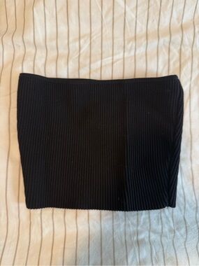 Babaton Black Ribbed Tube Top